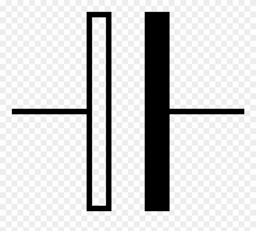 Electrical Clipart Svg - Symbol For An Electrolytic Capacitor - Png Download