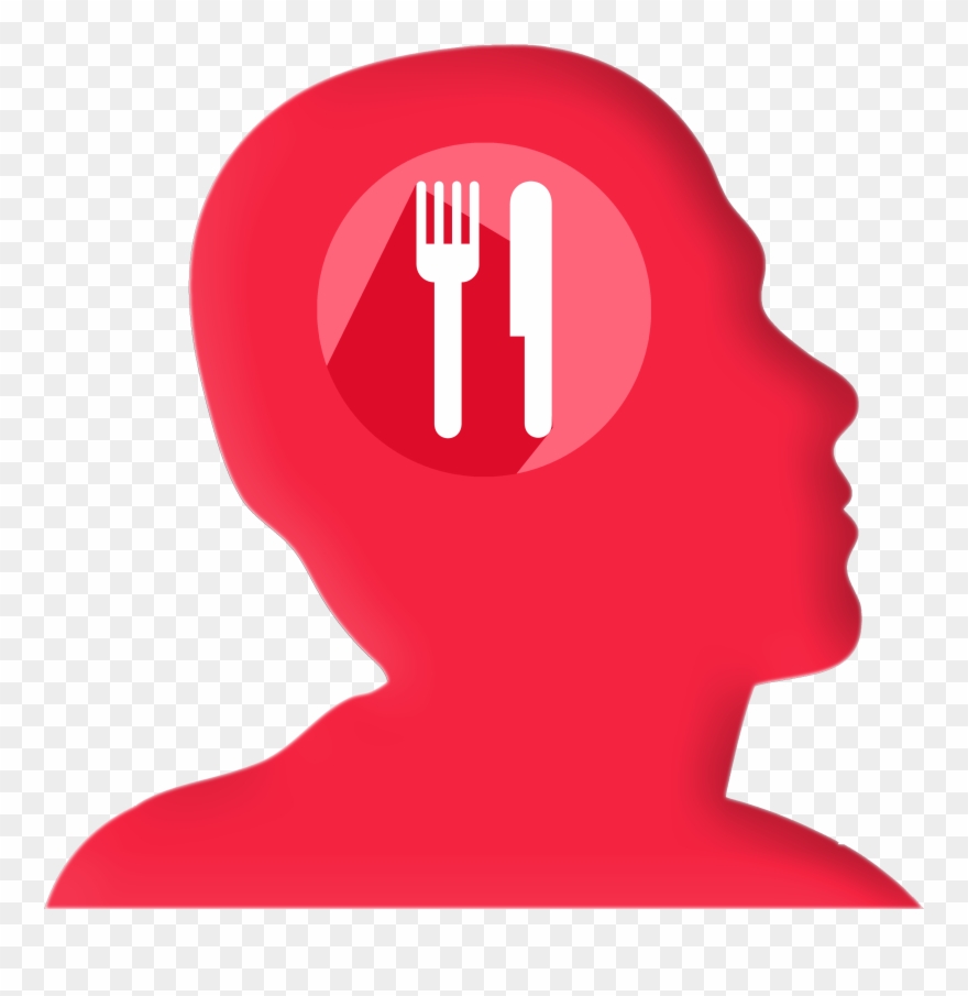 Icon Head Profile Knife Fork Eat 1243684 - De Oren Van Het Hoofd Eten Clipart