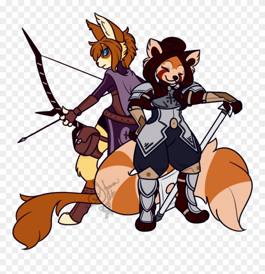 Archer And Cleric Clipart