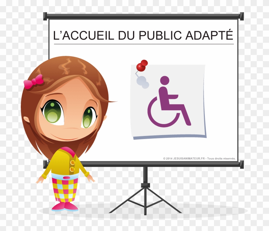 Définition Handicap - Cute Girl Tile Coaster Clipart