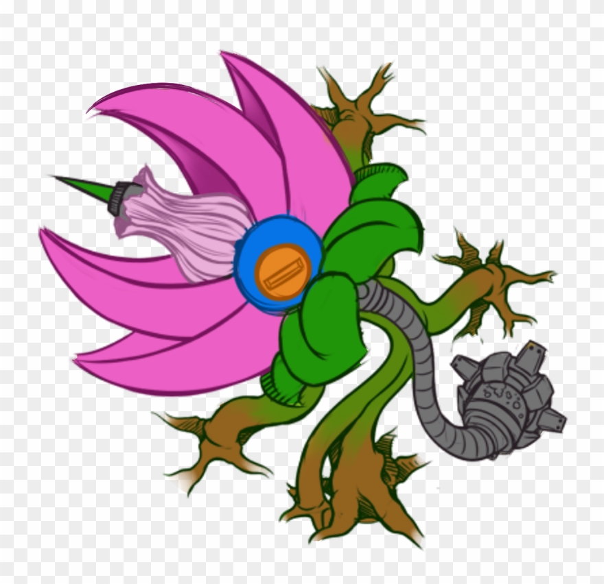 Design Sketch Of The Lotus Turret Enemy - Design Clipart