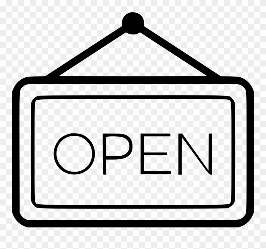 Signboard Open Svg Png Icon Free Download 556777 Cleaning - Signboard Png Clipart