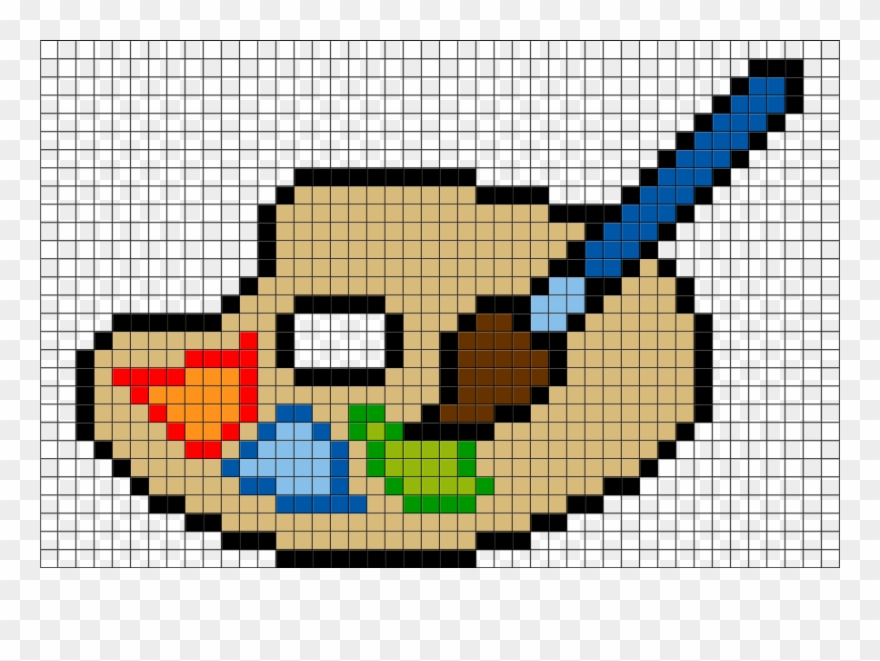 Art Palette And Paintbrush Pixel Art Brik House Painting - Family Guy Stewie Pixel Art Clipart