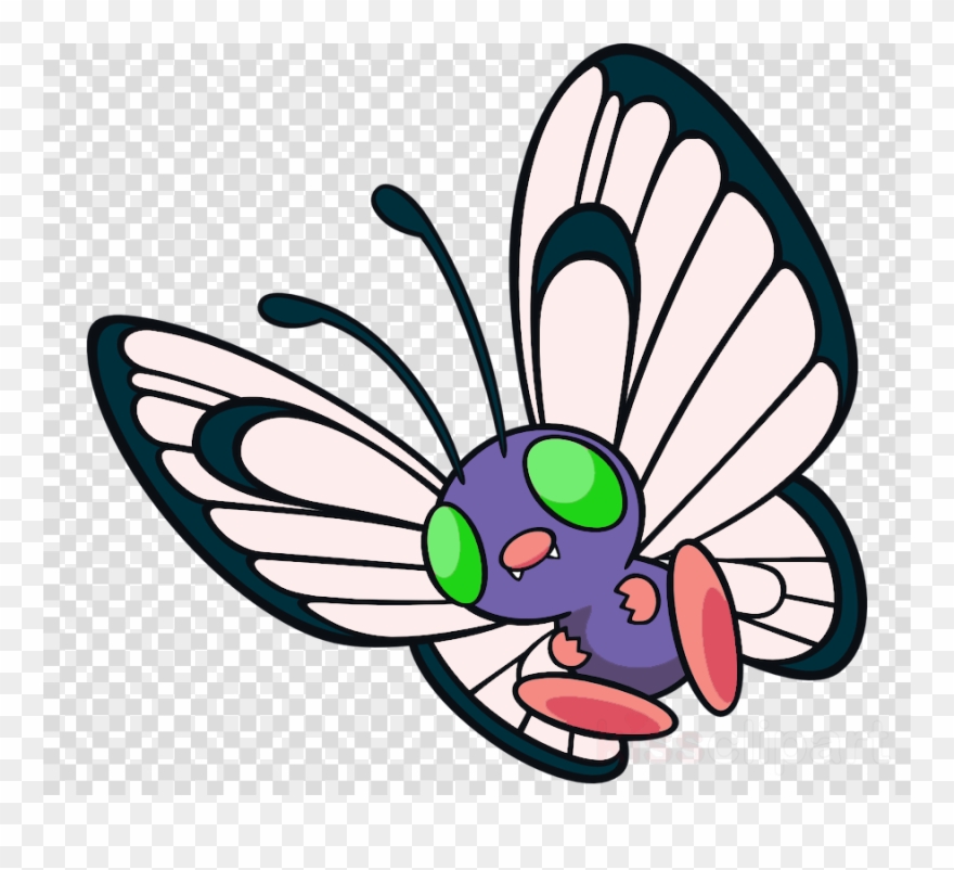 Pokemon Butterfree Clipart Butterfree Caterpie Metapod - Pokemon Butterfree - Png Download
