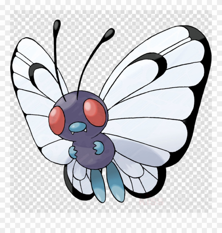 Pokemon Png Flying Clipart Butterfree Caterpie Video - Pokemon Let's Go Butterfree Transparent Png