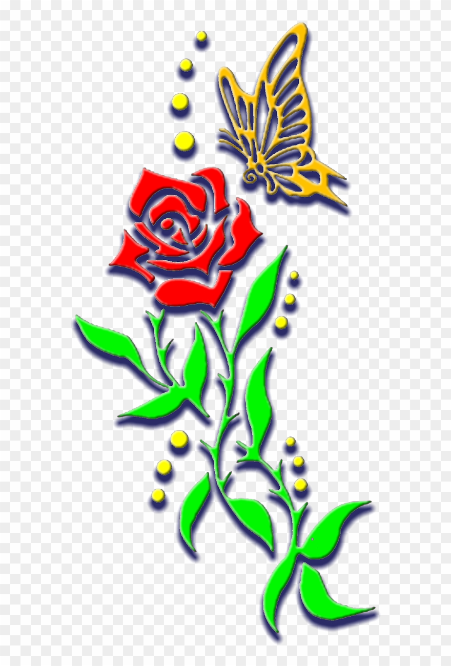 Flower Butterfly Floral Insect Png Image - Cafepress 5'x7'area Rug Clipart