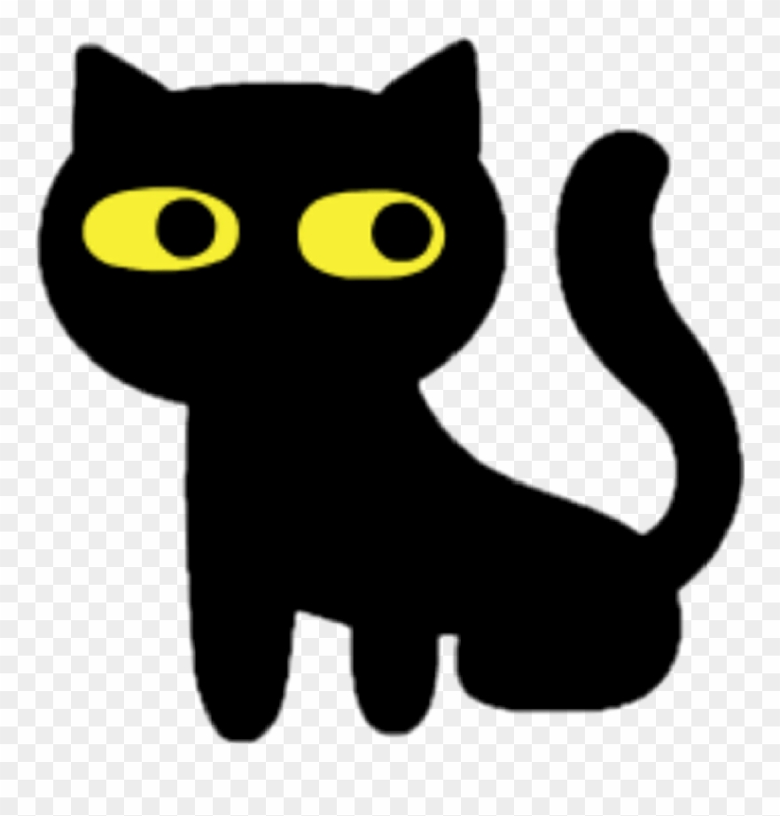 Gatito Gat Gatitokawaii Halloween Happyhalloween Tumbl - Black Cat Clipart