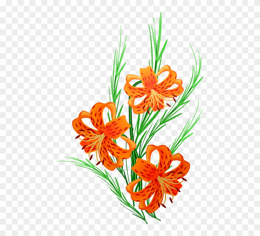 Лилия Желтая Yellow Lillies - Mothers Day Clip Art - Png Download