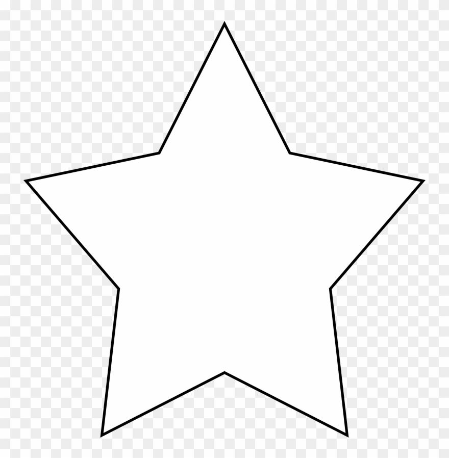 5-point Star Clipart - Transparent Background White Star - Png Download