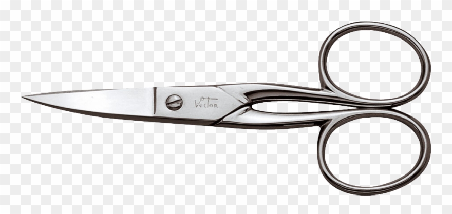Nickel Plated Curved Nail Scissors Clipart