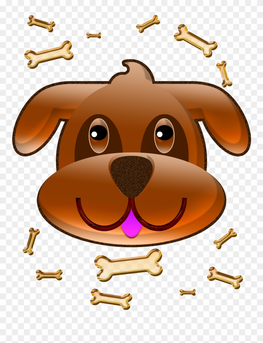 Puppy Face And Doggy Bones Clipart