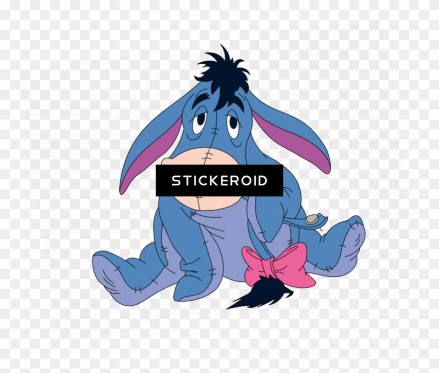 Eeyore Cartoons Disney Pooh The Winnie - Winnie The Pooh Eeyore Edible Image Photo Cake Topper Clipart