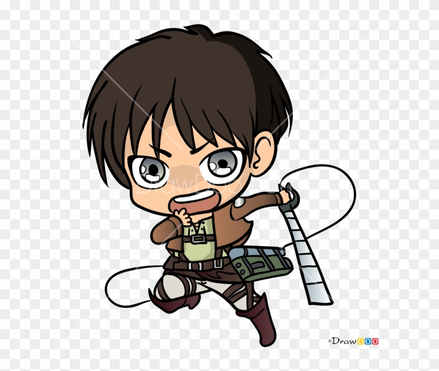 How To Draw Chibi - Attack On Titan Eren Chibi Clipart