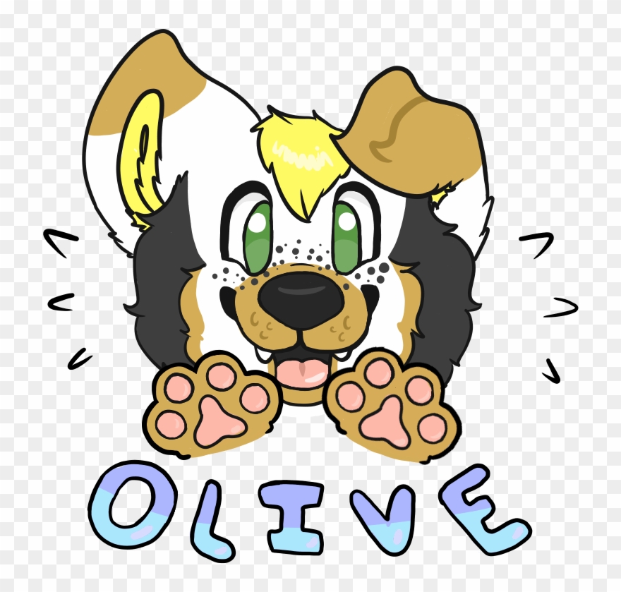 Puppy Paws Badge - Cartoon Clipart