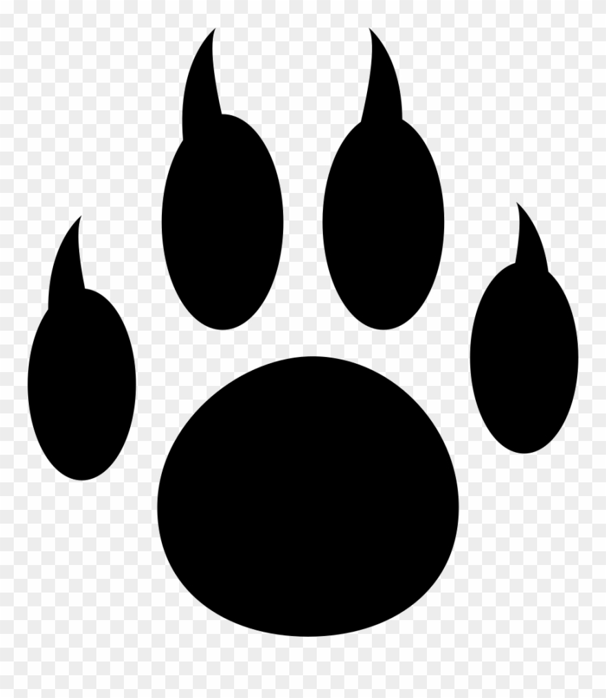 Pet Paw With Nails Comments - Dấu Chân Chó Logo Clipart