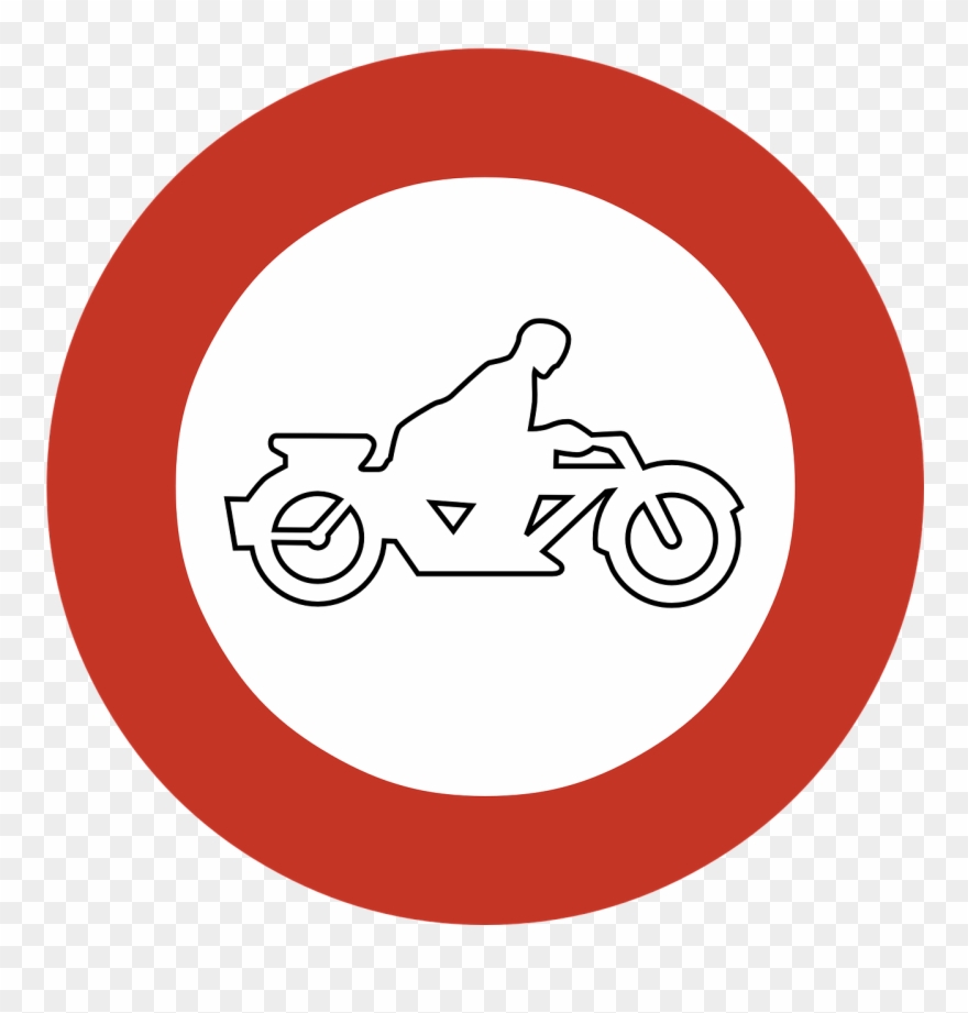 Ban Banned Motorcycles Forbidden Png Image - Señal De Transito Circulacion De Bicicletas Clipart