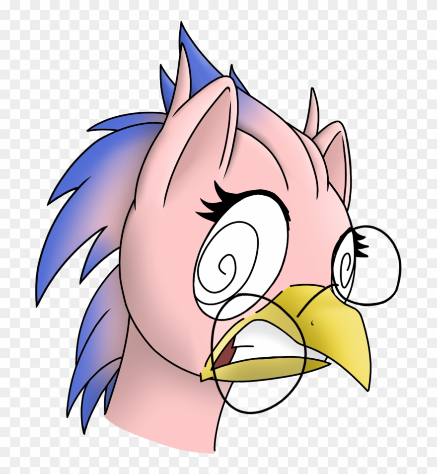 Silver Dash, Bust, Classical Hippogriff, Colored Sketch, - Cartoon Clipart