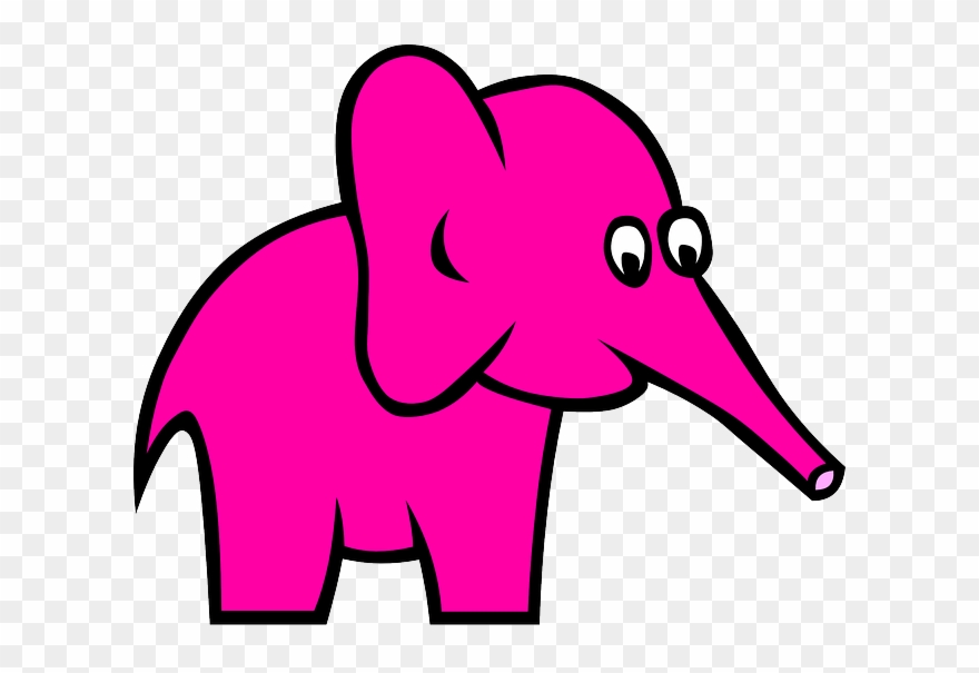 Pink Elephant Sticker Pack Messages Sticker-0 - E For Elephant Coloring Page Clipart
