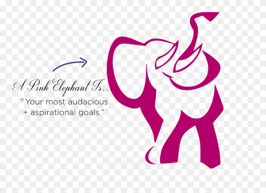 Pink Elephants For Lunch, Anyone - Seeing Pink Elephants Clipart