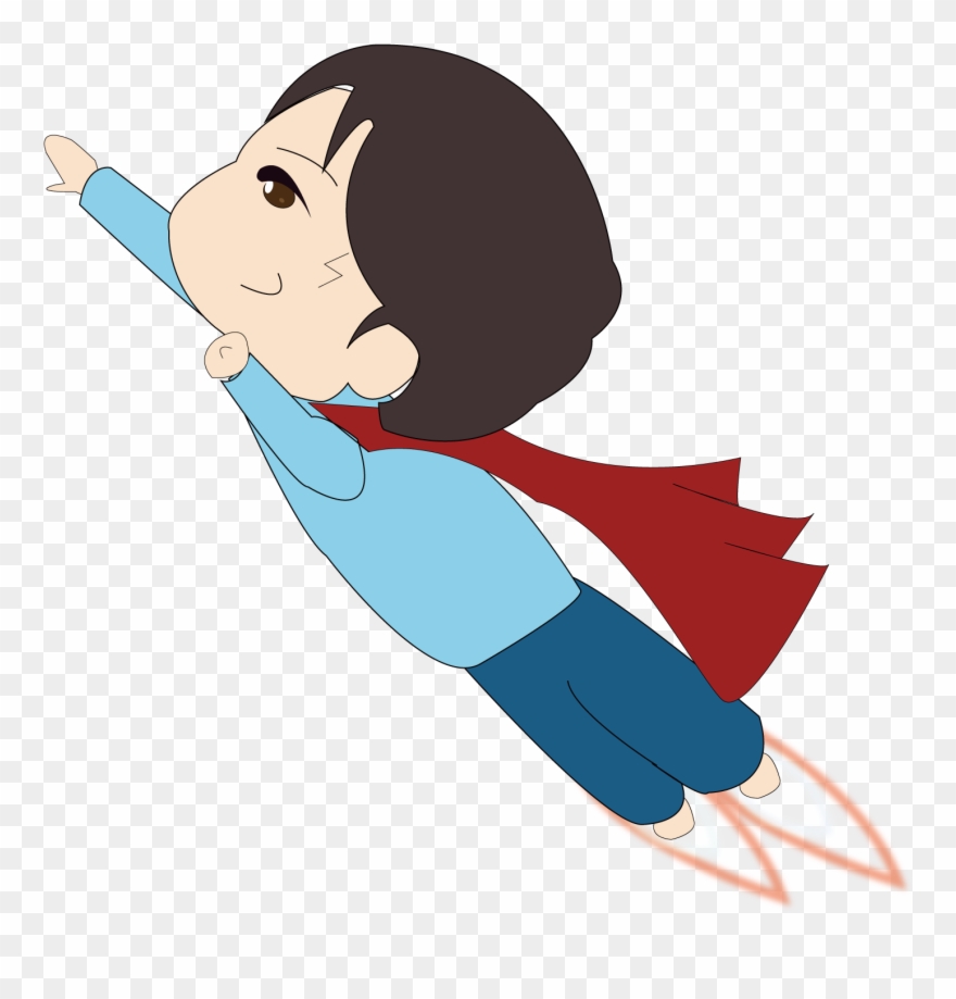 Clark Kent Cartoon Animation - Volar Dibujo Animado Clipart