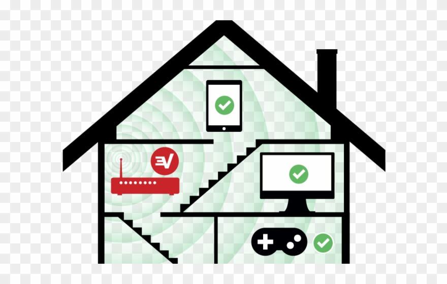 Setting Clipart Simple House - Virtual Private Network - Png Download
