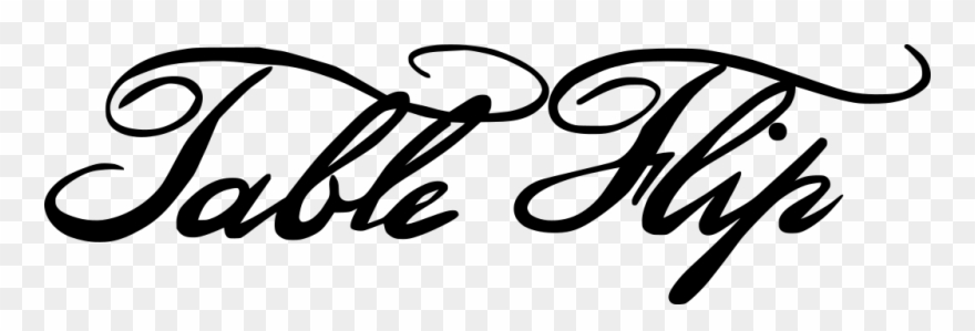 Table Flip Logo Black - Wikimedia Commons Clipart