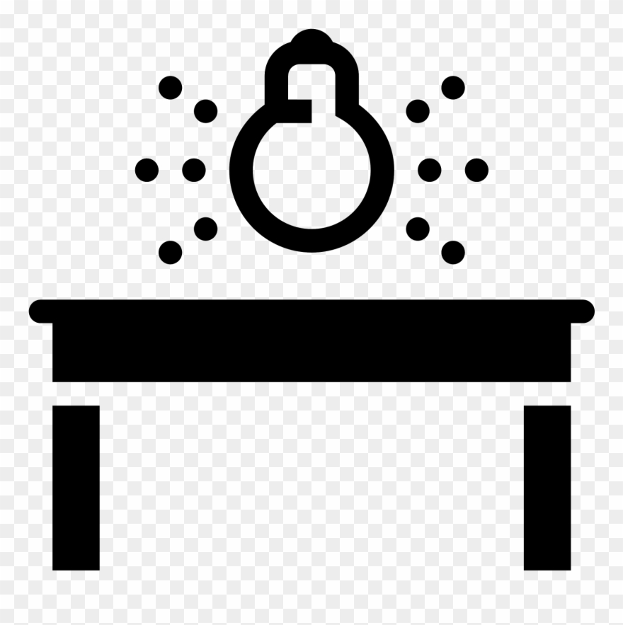 Dining Table Light Filled Icon - Ceiling Light Line Icon Clipart