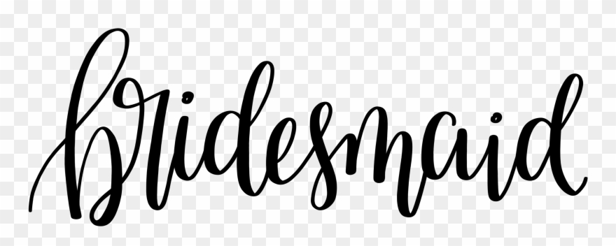 Bridesmaid Word Images Reverse Search Book Clip Art - Bridesmaid Lettering - Png Download