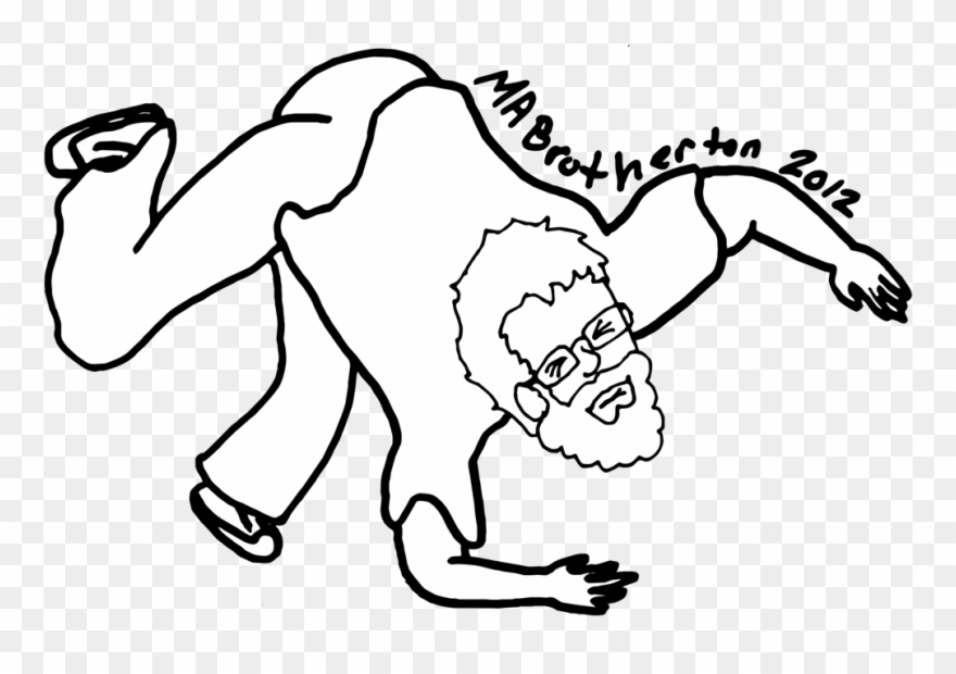 I'm In Over My Head - Line Art Clipart