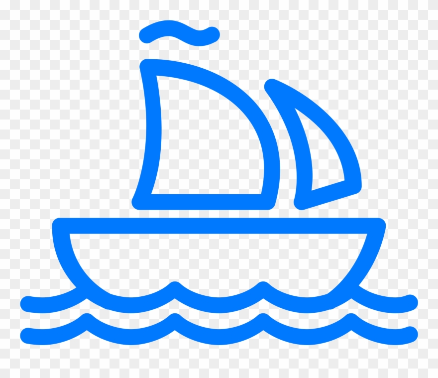 Ship Icons For Chips Clip Art Black And White Cruise - Boat Icon Line Png Transparent Png