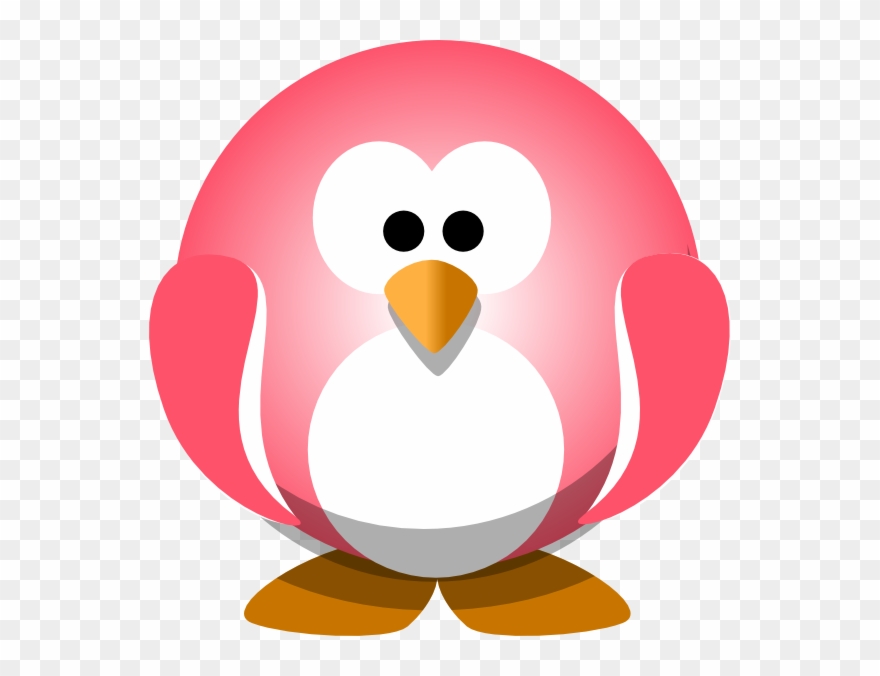 Red Penguin Clip Art At Clker Com Vector Clip Art Online - Penguin - Png Download