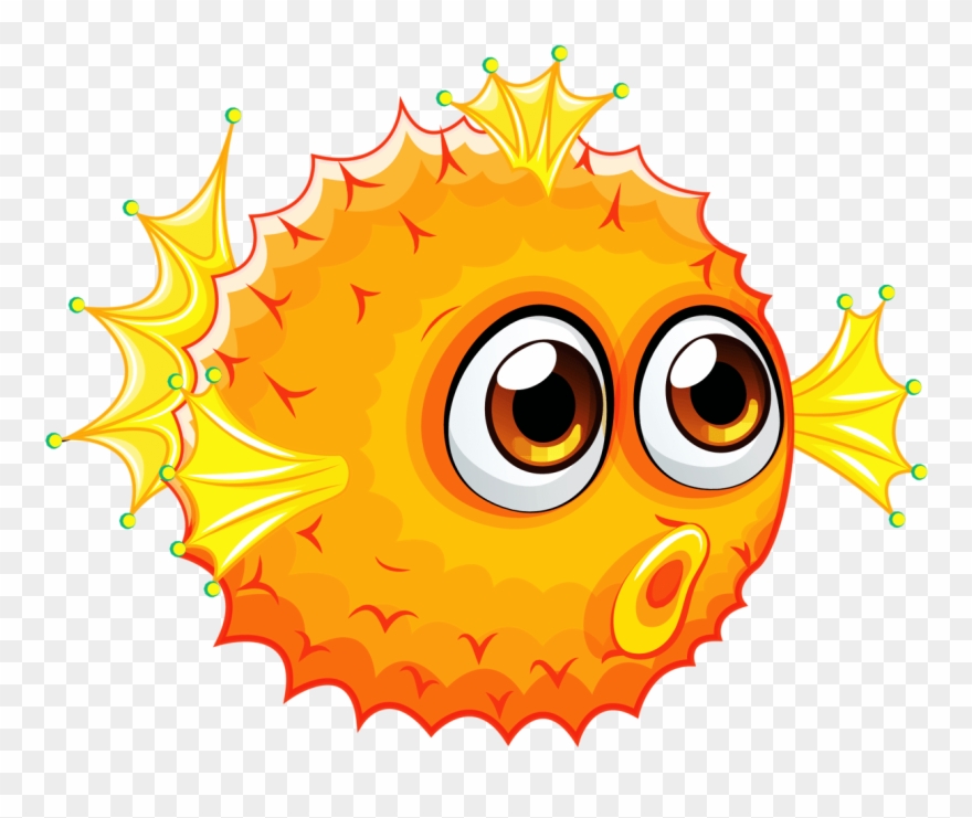 Round Fish Cartoon Clipart