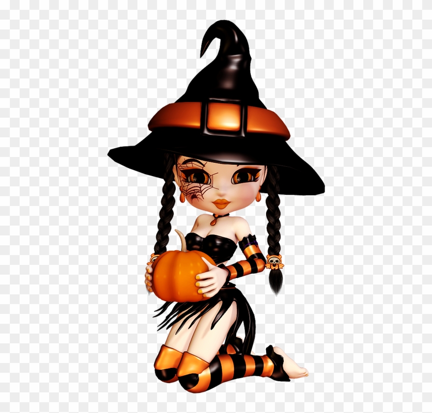 Clip Library Library Brujita Halloween Png Fotos Pinterest - Brujitas Lindas De Halloween Transparent Png