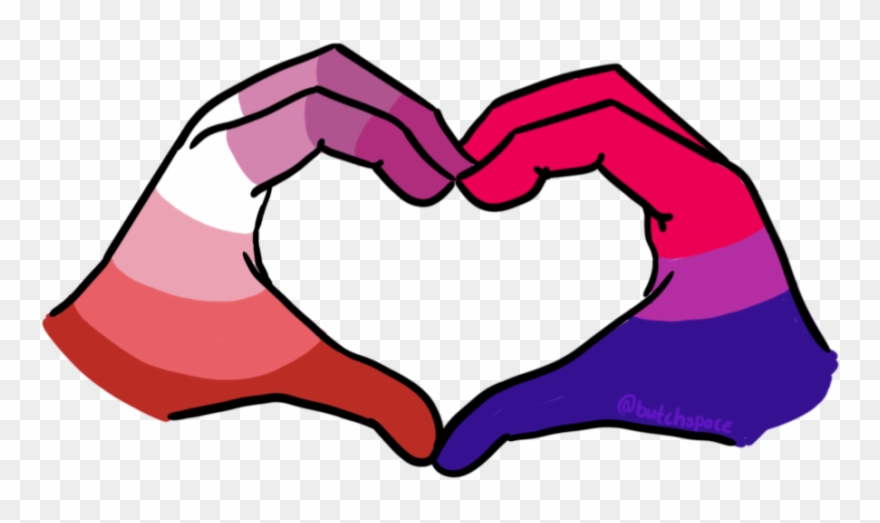 Lesbian-bi Girl Solidarity Sticker - Bisexuality Clipart
