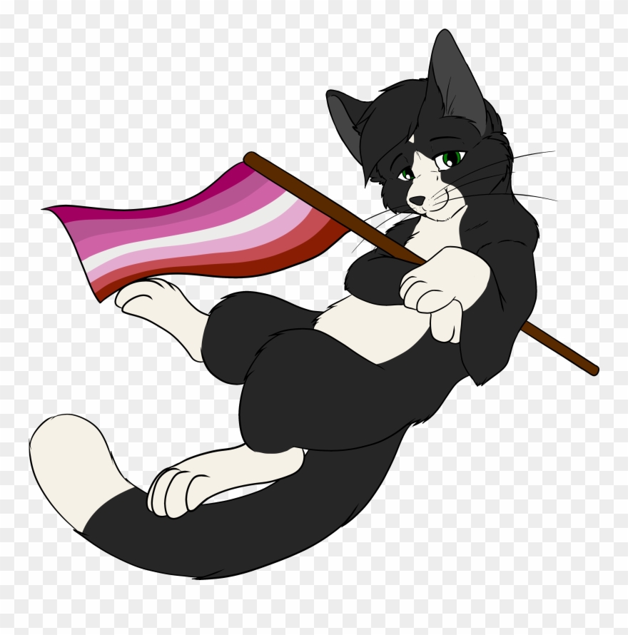 Lesbian Tuxi Kitty - Cartoon Clipart