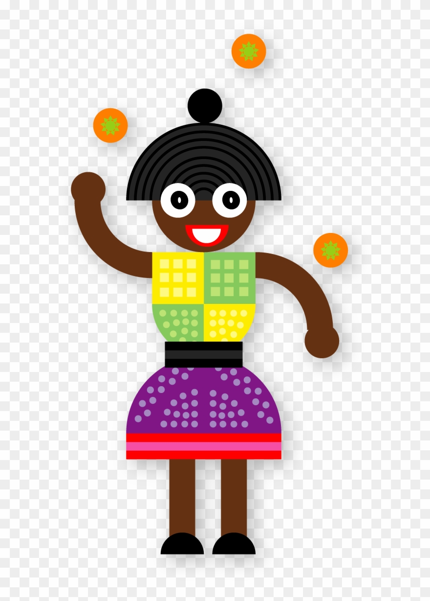 Exemple Funny Buddies Black Woman Magnetic Land Clipart