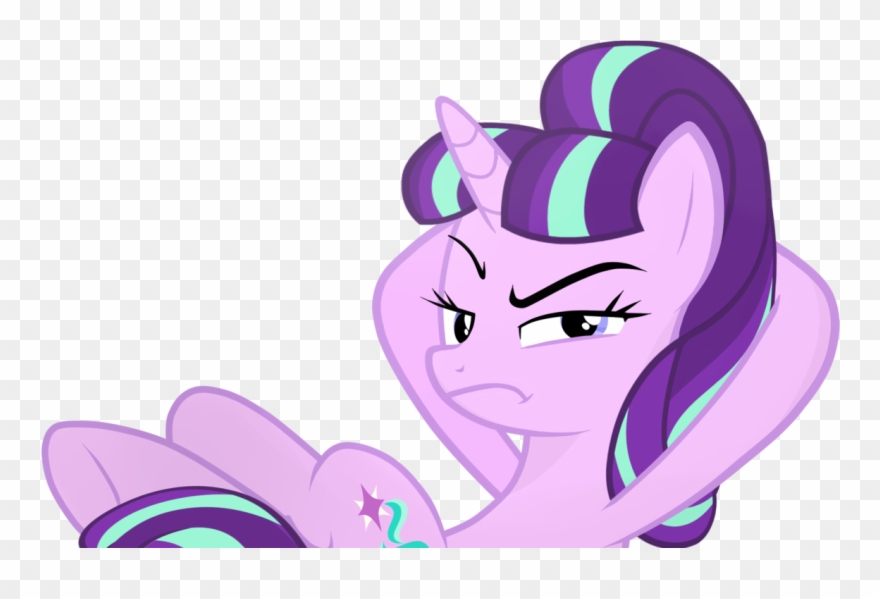 Contempt, Edit, Inverted Mouth, Reaction Image, Safe, - Starlight Glimmer Crossed Legs Clipart