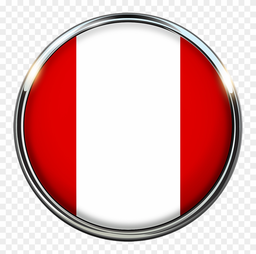 Peru Flag Circle American Png Image - Bendera Prancis Dan Kroasia Clipart