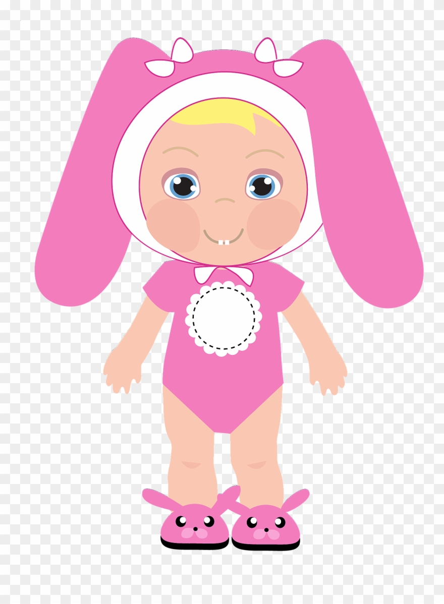 Baby Girl Free Shower Clip Art Vector For Cowgirl Pacifier - Clipart Cute Baby Girl - Png Download