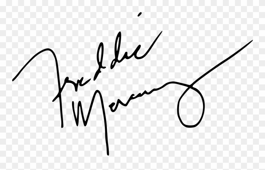 Open - Freddie Mercury Autograph Clipart