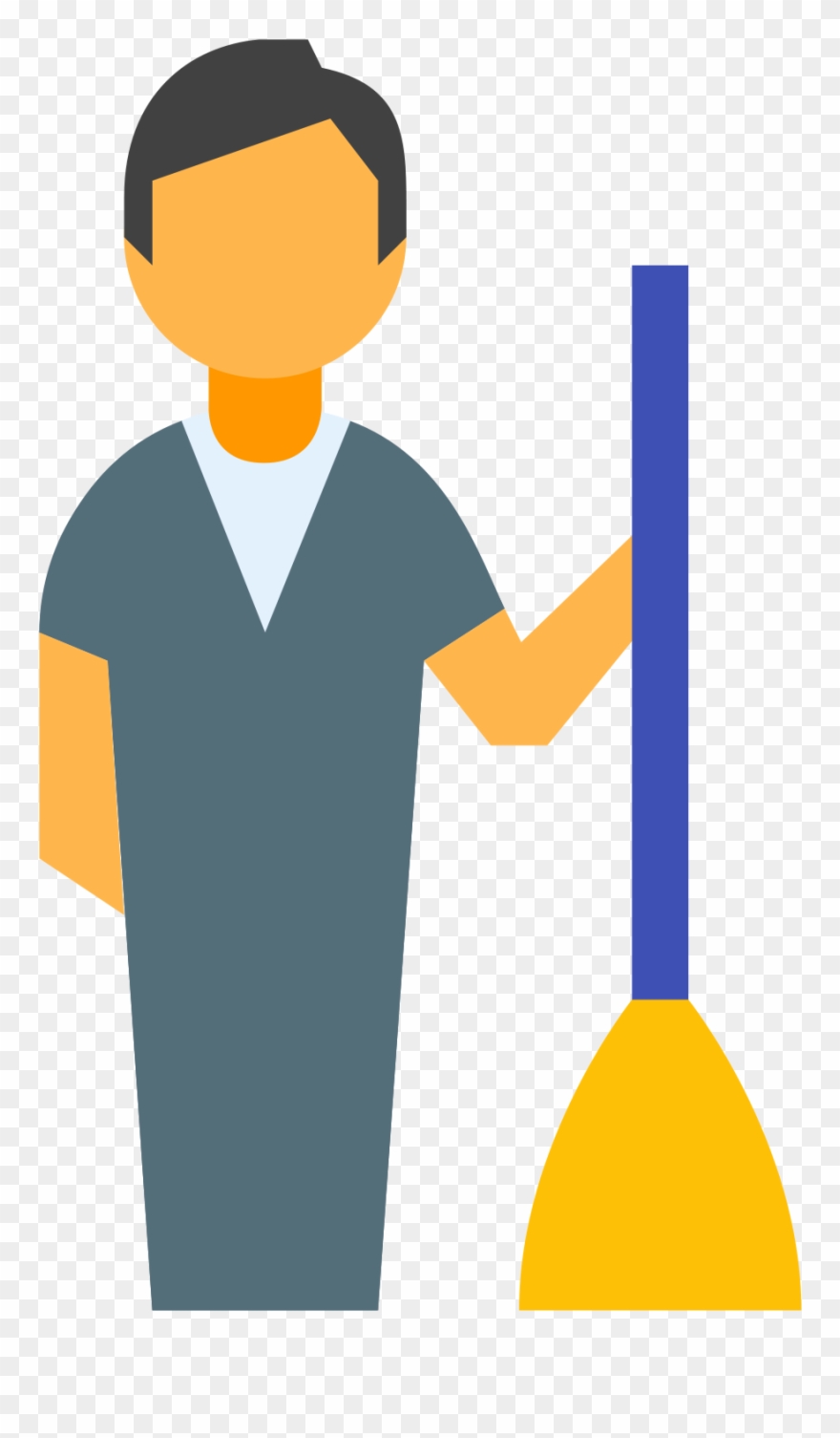 Housekeeper Male Icon - Zelador Icon Clipart