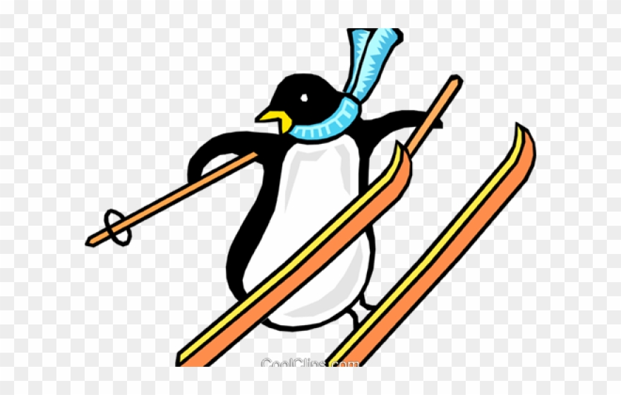 Skiing Clipart Penguin - Png Download