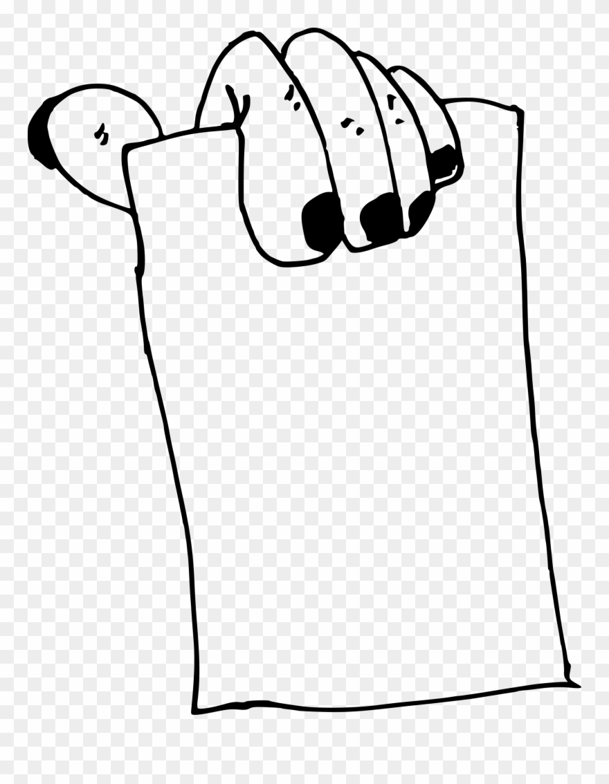 Big Image - Hand Holding A Paper Clipart - Png Download
