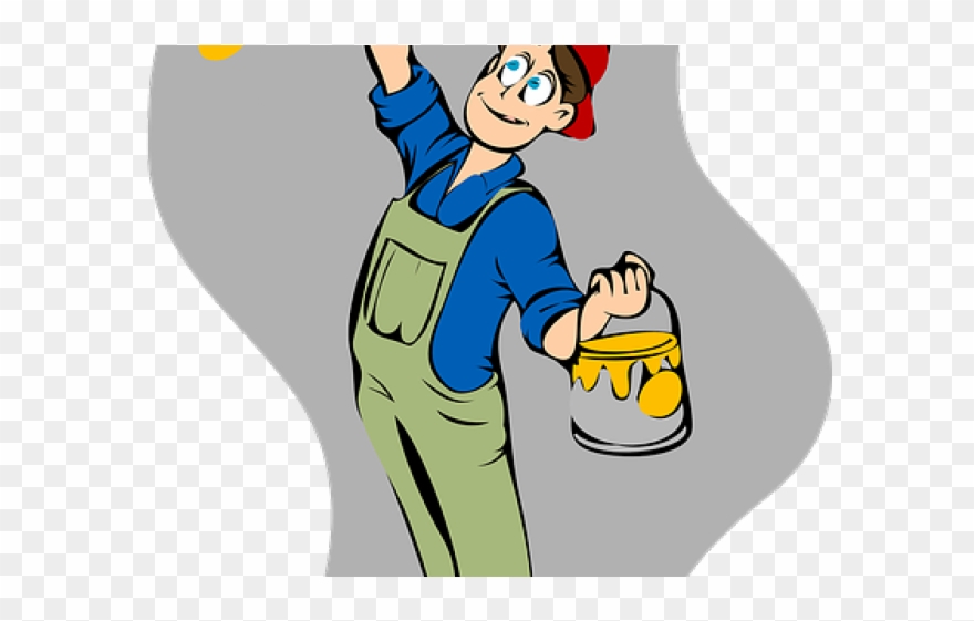 Paint Brush Clipart Painting Building - Painting House Clipart - Png Download