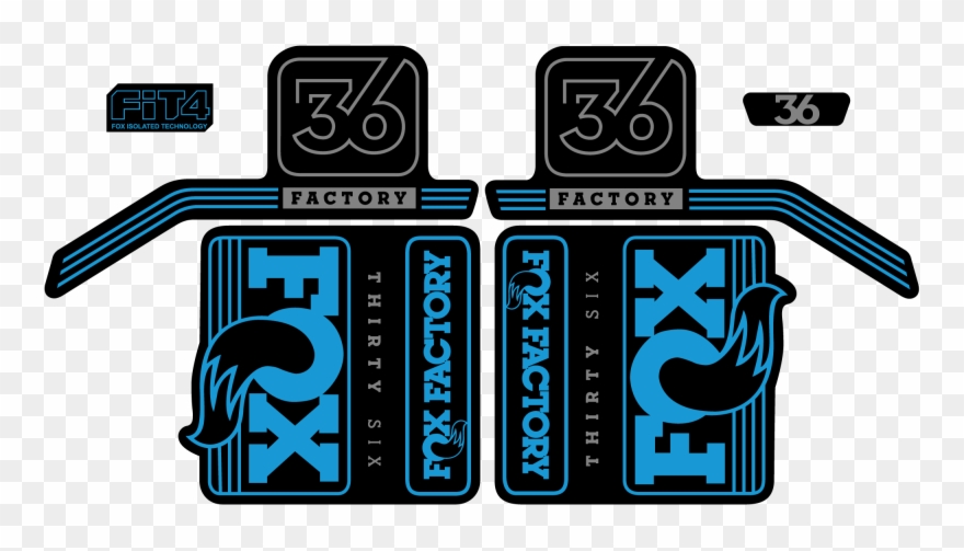 36 Float Decal Set - Fox Fork 2016 36 Factory Series Orange Logo Decals Clipart