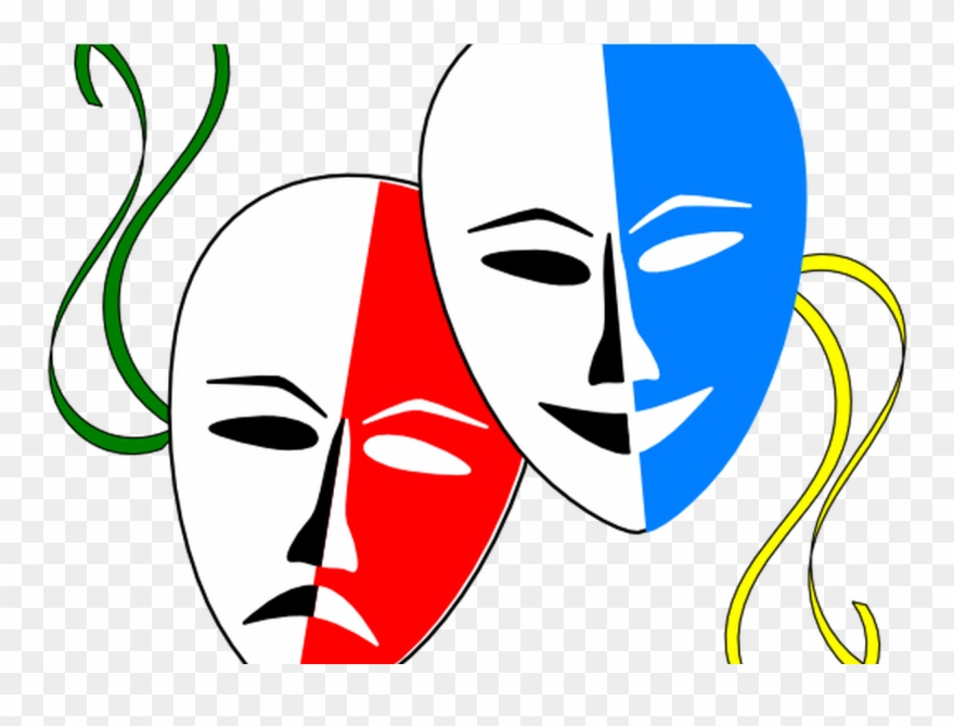 Cartoon Drama Masks Clipart Best - Png Download