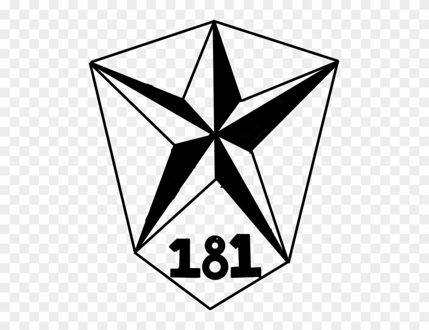 Nautical Star Black And White Clipart