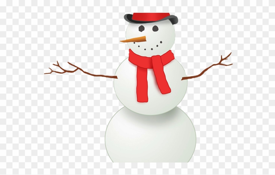 Scarf Clipart Snow Man - Snowman - Png Download