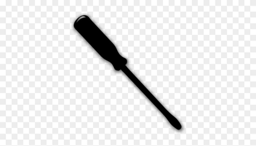 Screwdriver Clipart Tool - Paintbrush Black And White - Png Download