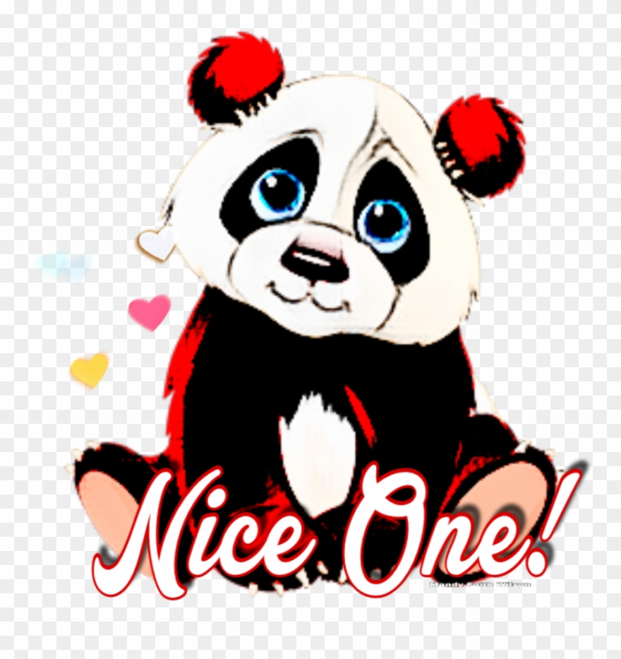 Niceone Compliments Compliment Panda Freetoedit Clipart